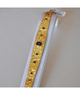 YELLOW GOLD BRACELET K18 21.20GR WITH BRILLIANTS 0.20 ct AND SAPPHIRES/RUBIES/EMERALDS 2.47 ct 511587030010