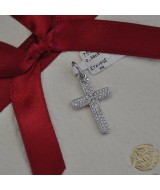 WHITE GOLD CROSS K18 3.50 GR WITH BRILLIANTS 0.38 ct 510363050010