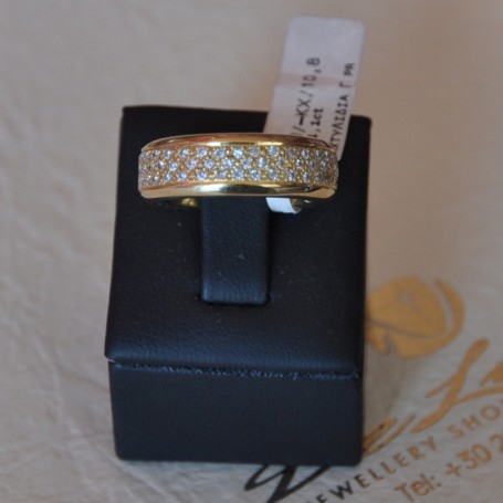 YELLOW GOLD RING K18  10.8 GR WITH BRILLIANTS 1.1 ct 510510030010