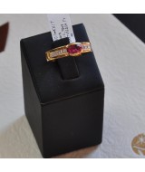 YELLOW GOLD RING K18  5.90 GR WITH RUBY 0.19 ct 510731030010