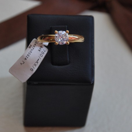 YELLOW GOLD RING K18  6.00 GR WITH BRILLIANT 1.00 ct 510741030010