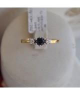 WHITE GOLD RING K18  3.40 GR WITH BRILLIANT 0.14 ct  AND SAPPHIRE 0.4 ct 510790070010