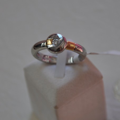 WHITE GOLD RING K18 7.40 GR WITH BRILLIANTS 0.10 ct 515078030010