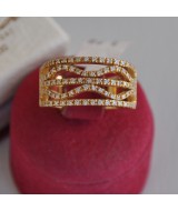 YELLOW GOLD RING K18 9.80 GR WITH BRILLIANTS 0.90 ct DG01036