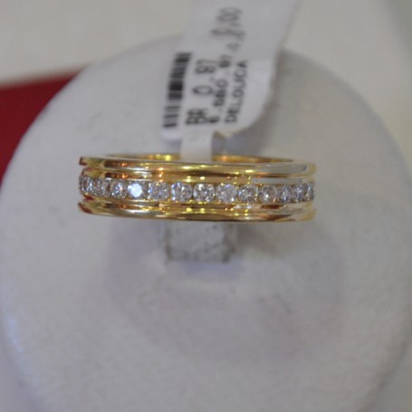 YELLOW GOLD RING K18 6.40 GR WITH BRILLIANTS 0.97 ct DG01701