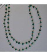 SILVER NECKLACE 925 WITH MALACHITE 4.90GR KG00629