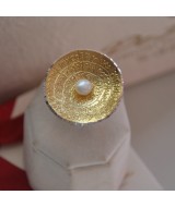 SILVER RING 925  WITH PEARL 9.00GR DG02895